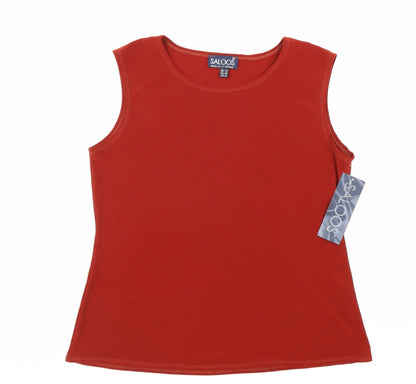 Womens UK Size 14 Saloos Red Basic Tank