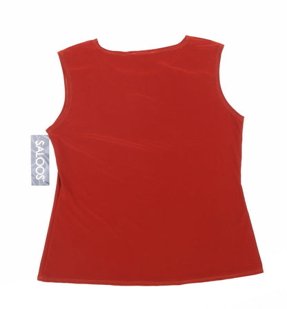 Womens UK Size 14 Saloos Red Basic Tank