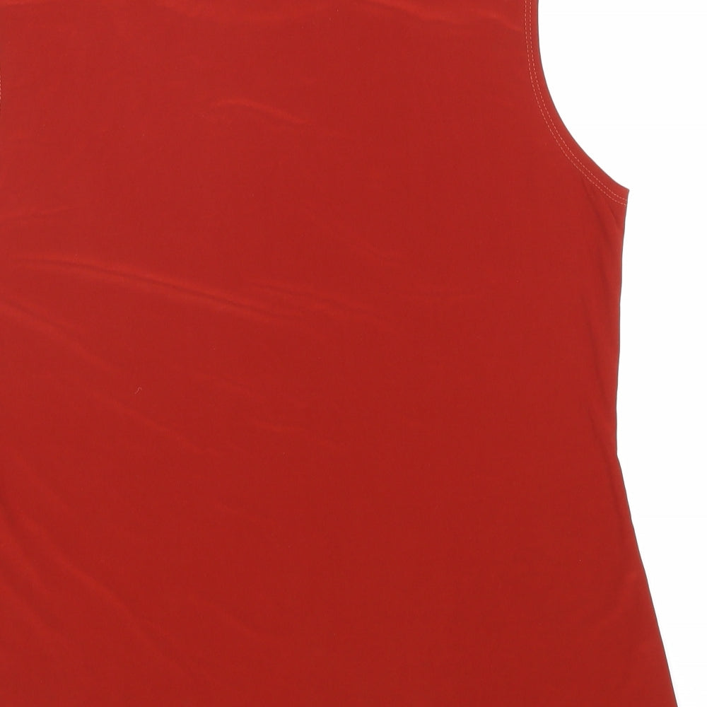 Womens UK Size 14 Saloos Red Basic Tank