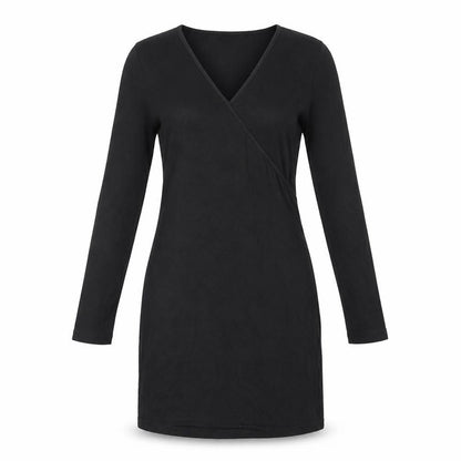 New Look Womens Black Viscose A-Line Size 10 V-Neck Pullover