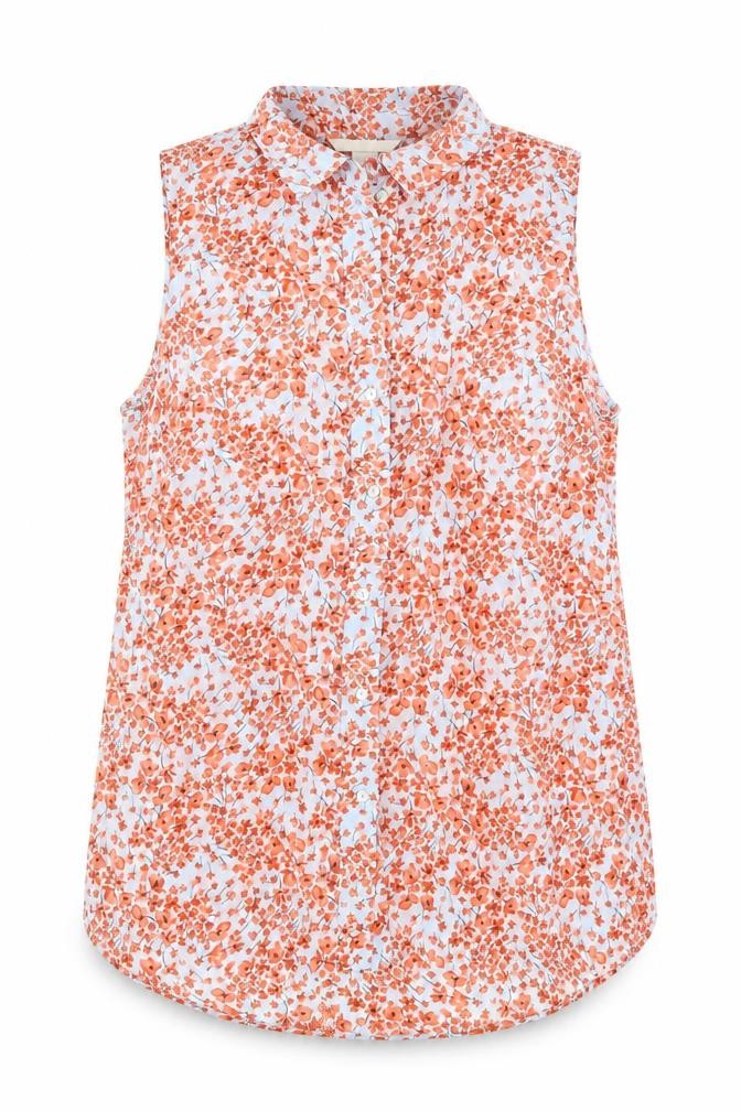 Womens UK Size 4 H&M Orange Basic Button-Up