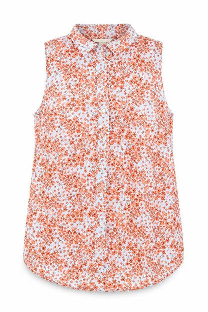 Womens UK Size 4 H&M Orange Basic Button-Up