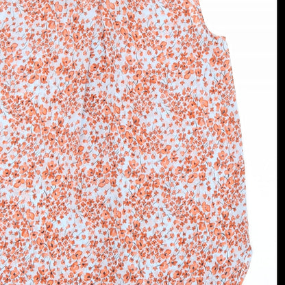 Womens UK Size 4 H&M Orange Basic Button-Up