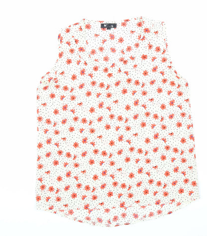 Womens UK Size 12 Cutie White Basic Tank