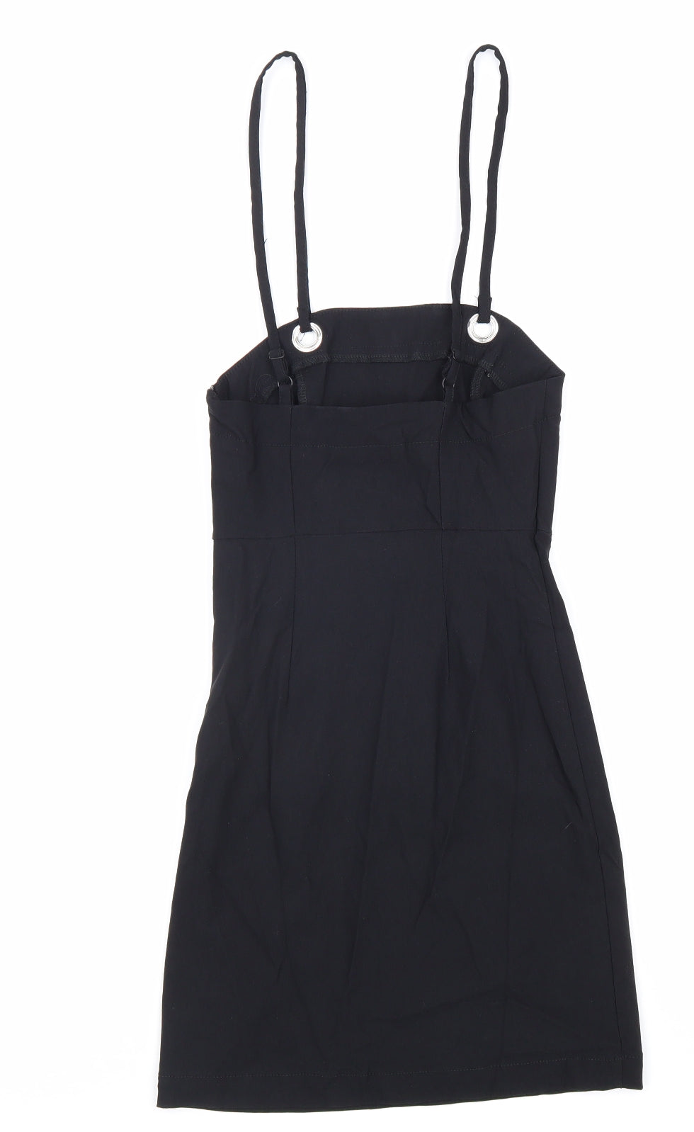 Don't Call me Jennyfer Womens Black Viscose A-Line Size XS Square Neck Zip