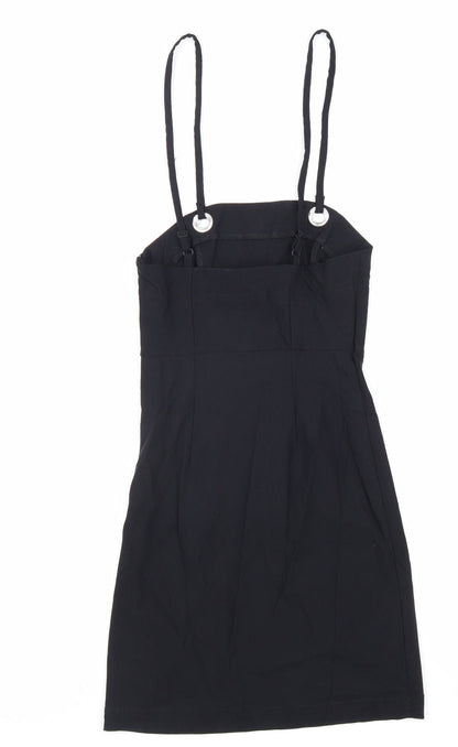 Don't Call me Jennyfer Womens Black Viscose A-Line Size XS Square Neck Zip