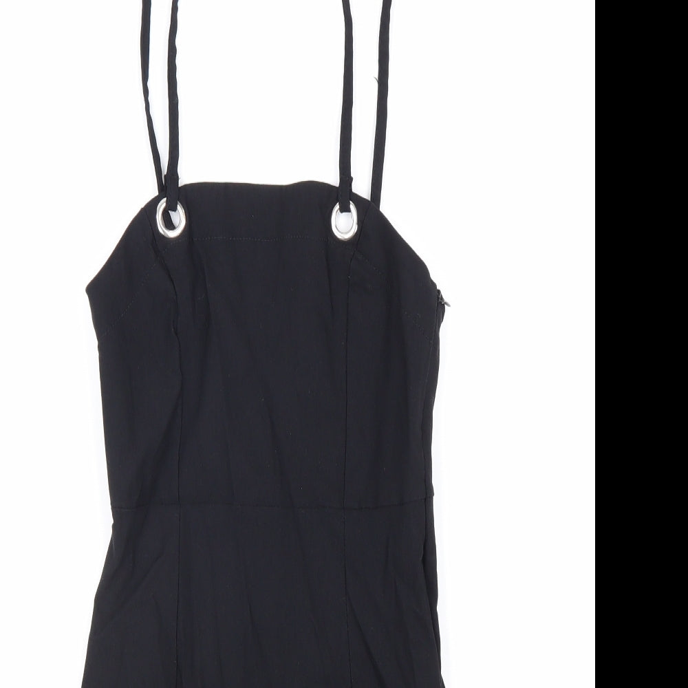 Don't Call me Jennyfer Womens Black Viscose A-Line Size XS Square Neck Zip