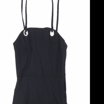 Don't Call me Jennyfer Womens Black Viscose A-Line Size XS Square Neck Zip