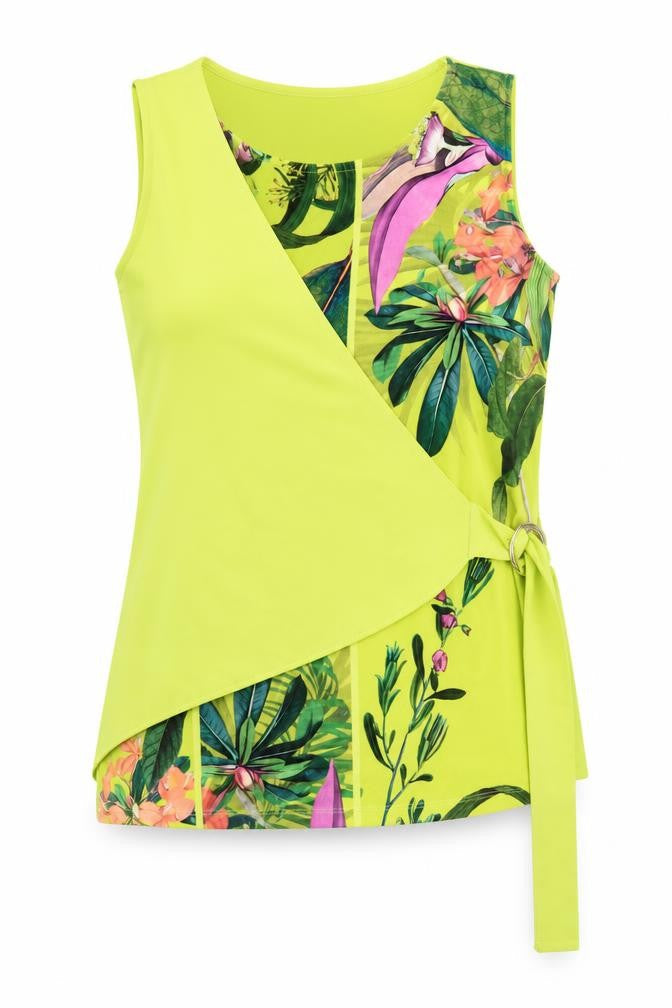 Womens UK Size 10 NEXT Yellow Wrap Tank