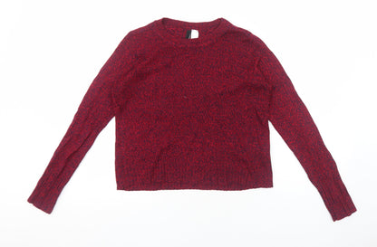 Womens UK Size S H&M Red Pullover Jumper
