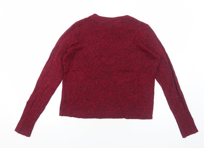 Womens UK Size S H&M Red Pullover Jumper