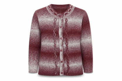 Fragrance Collections Womens Red Round Neck Acrylic Cardigan Jumper Size M - Size M-L
