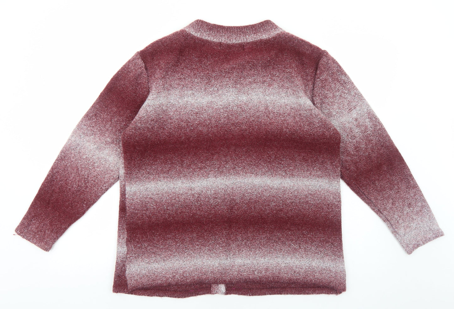 Fragrance Collections Womens Red Round Neck Acrylic Cardigan Jumper Size M - Size M-L
