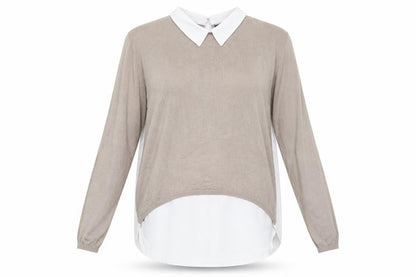 Womens UK Size 8 Primark Brown Basic Blouse