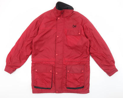 Mens UK Size S North Wind Red Windbreaker Coat