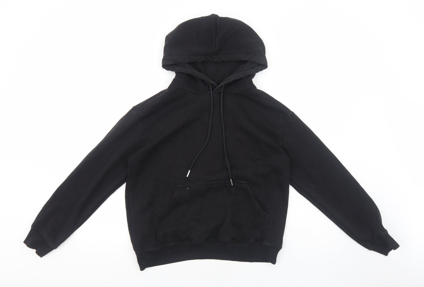 H&M Womens Black Cotton Pullover Hoodie Size XS Pullover