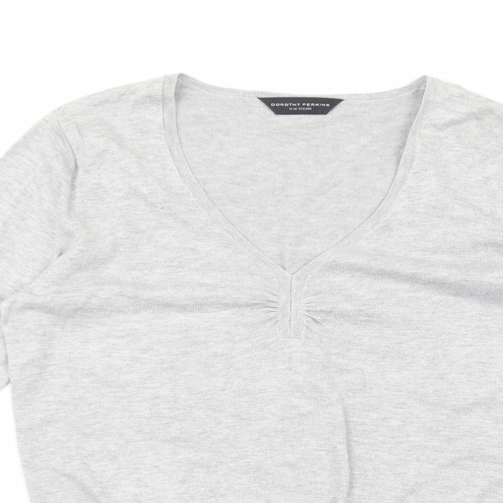 Womens UK Size 14 Dorothy Perkins Grey Pullover Jumper
