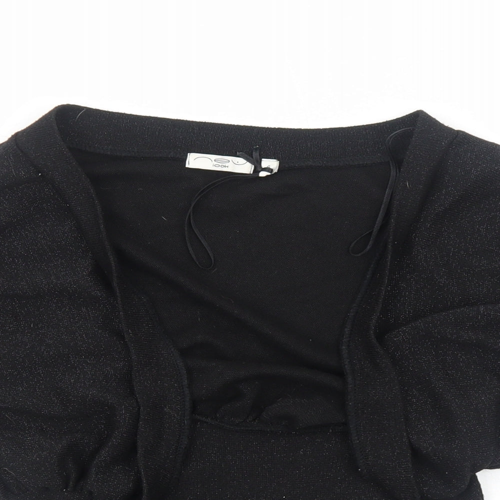 Womens UK Size 6 New Look Black Shrug Jumper