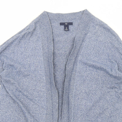 Gap Womens Blue V-Neck Cotton Cardigan Jumper Size S
