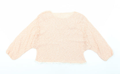 Womens UK Size M Preworn Pink Pullover Jumper