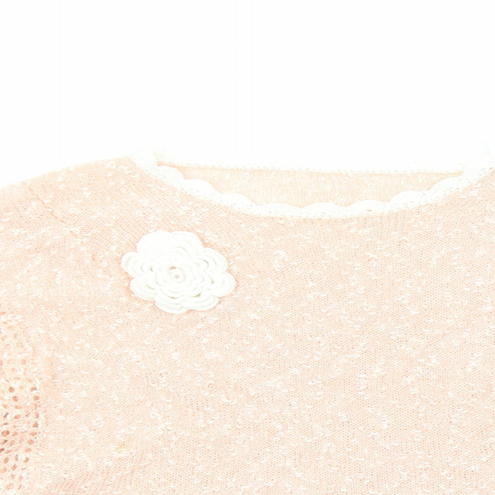 Womens UK Size M Preworn Pink Pullover Jumper
