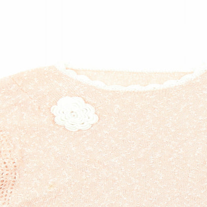 Womens UK Size M Preworn Pink Pullover Jumper