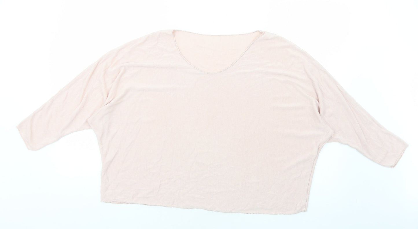 Womens UK Size M Preworn Pink Basic T-Shirt