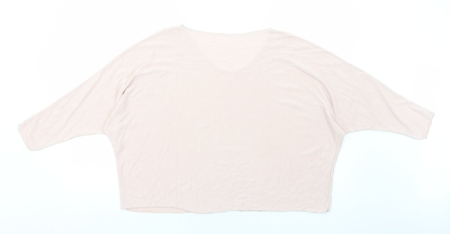 Womens UK Size M Preworn Pink Basic T-Shirt