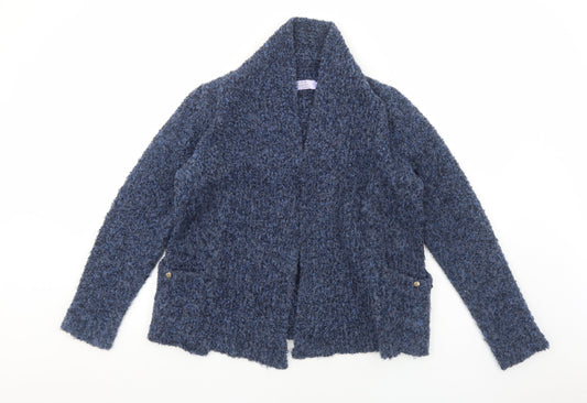 Womens UK Size S EWM Blue Cardigan Jumper