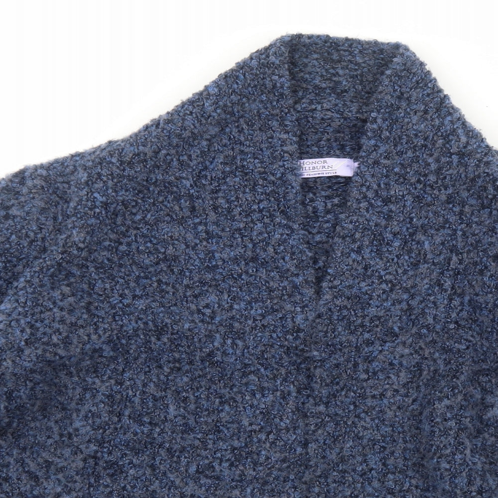 Womens UK Size S EWM Blue Cardigan Jumper