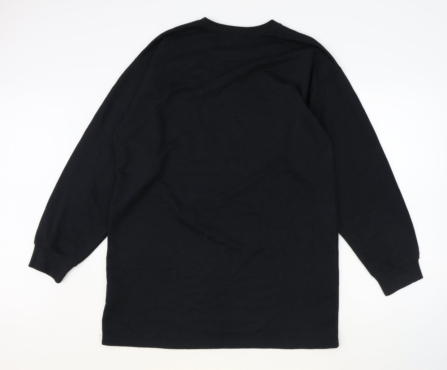 Womens UK Size S Boohoo Black Pullover Sweatshirt