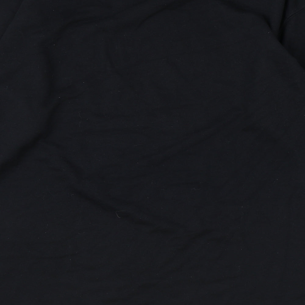 Womens UK Size S Boohoo Black Pullover Sweatshirt