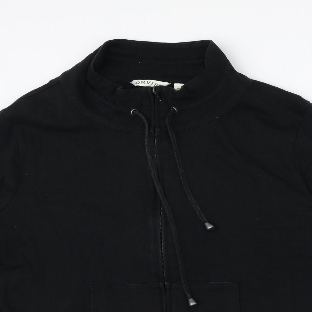 Mens UK Size XL Orvis Black Overcoat
