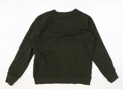 Brave Soul Womens Green Polyester Pullover Sweatshirt Size M Pullover