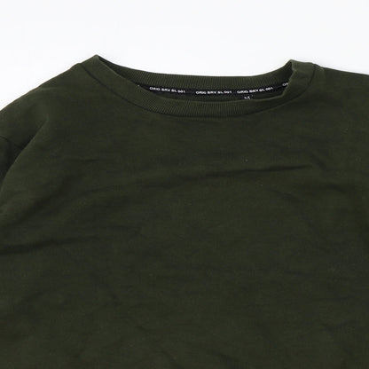 Brave Soul Womens Green Polyester Pullover Sweatshirt Size M Pullover