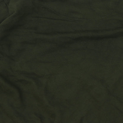 Brave Soul Womens Green Polyester Pullover Sweatshirt Size M Pullover