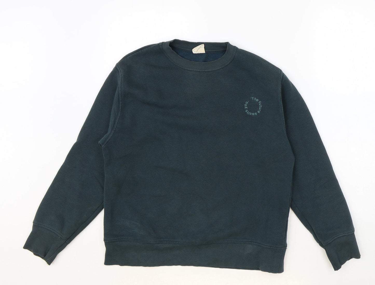 Zara Girls Green Cotton Pullover Sweatshirt Size 11-12 Years Pullover
