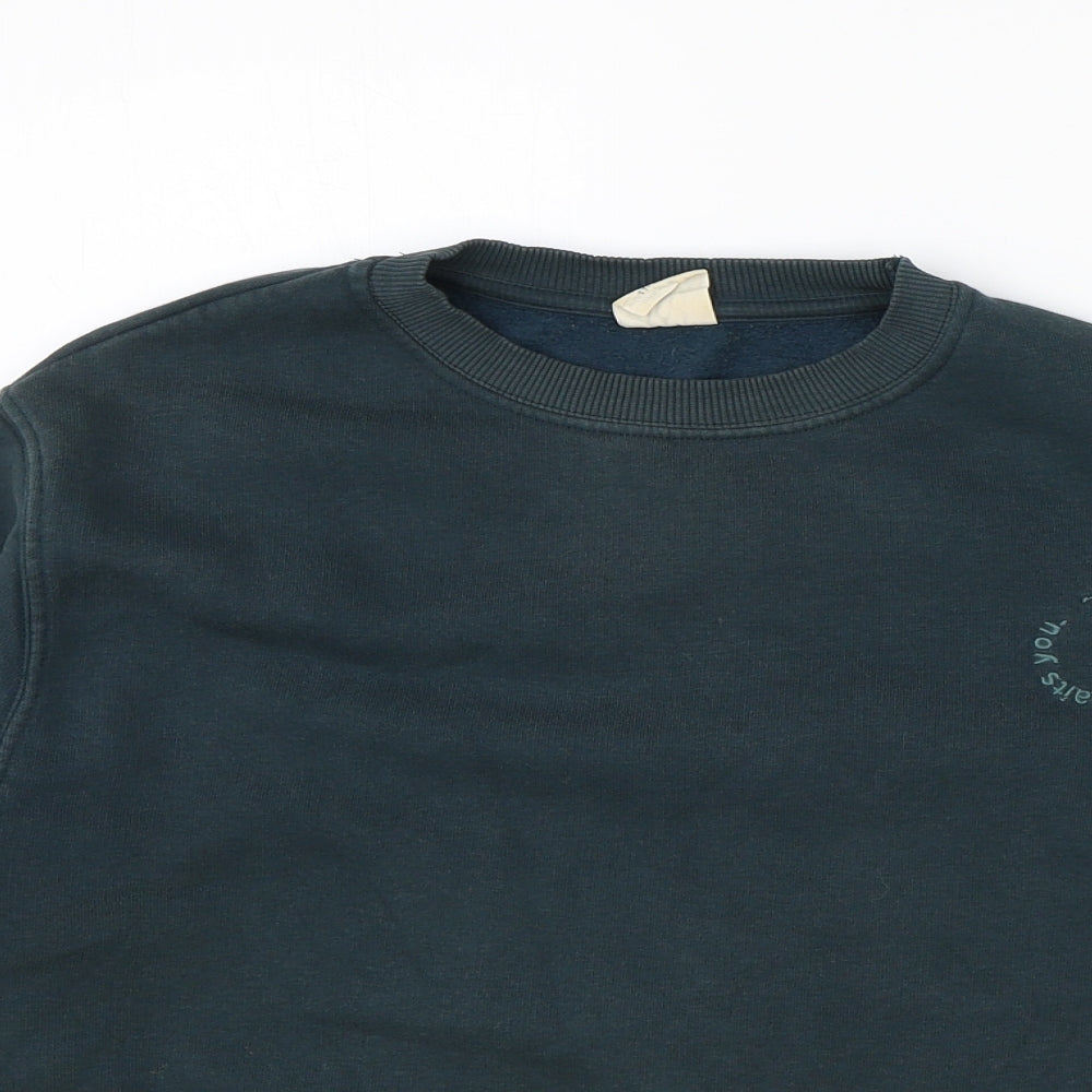 Zara Girls Green Cotton Pullover Sweatshirt Size 11-12 Years Pullover