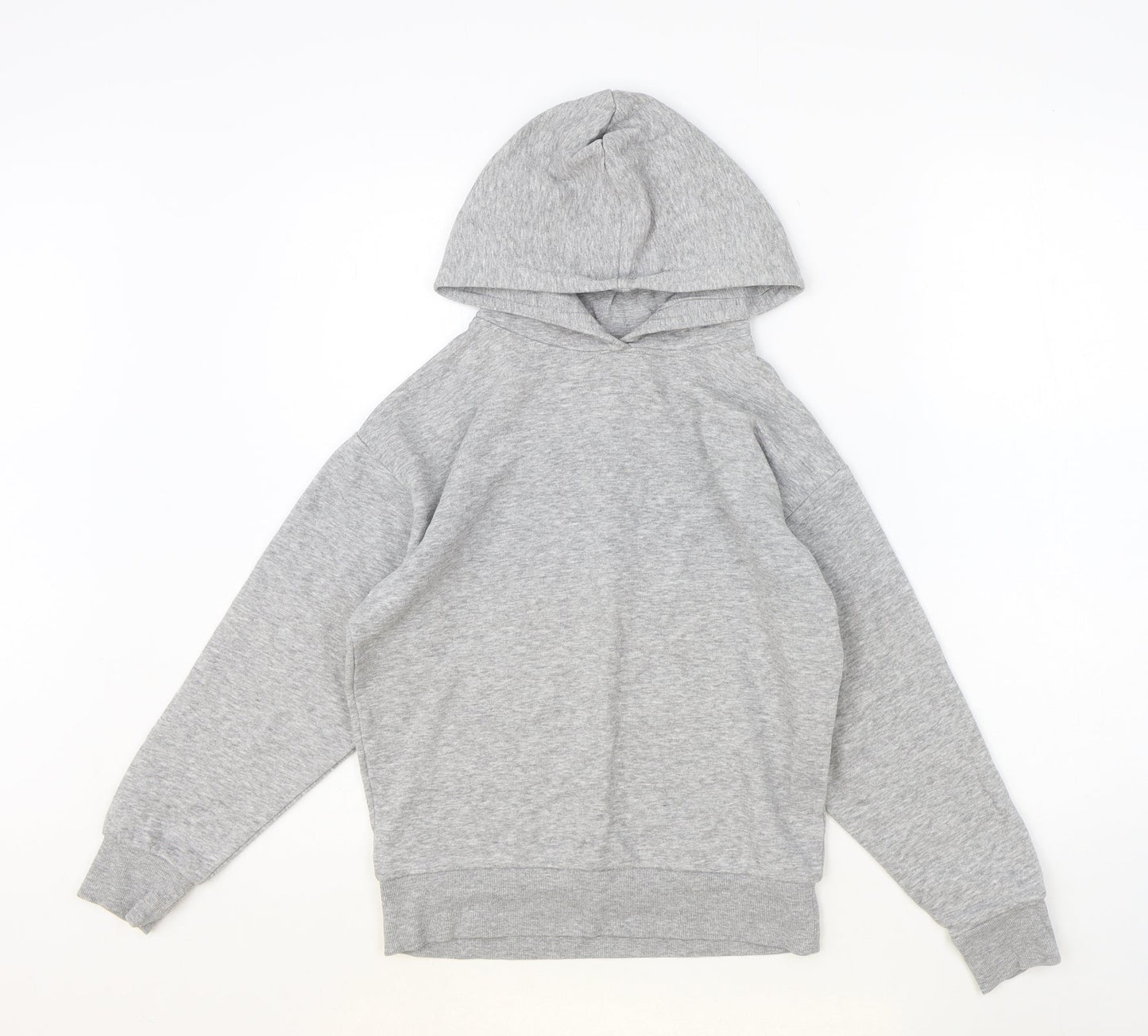 M&Co Girls Grey Cotton Pullover Hoodie Size 10 Years Pullover