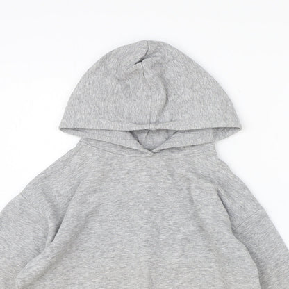 M&Co Girls Grey Cotton Pullover Hoodie Size 10 Years Pullover