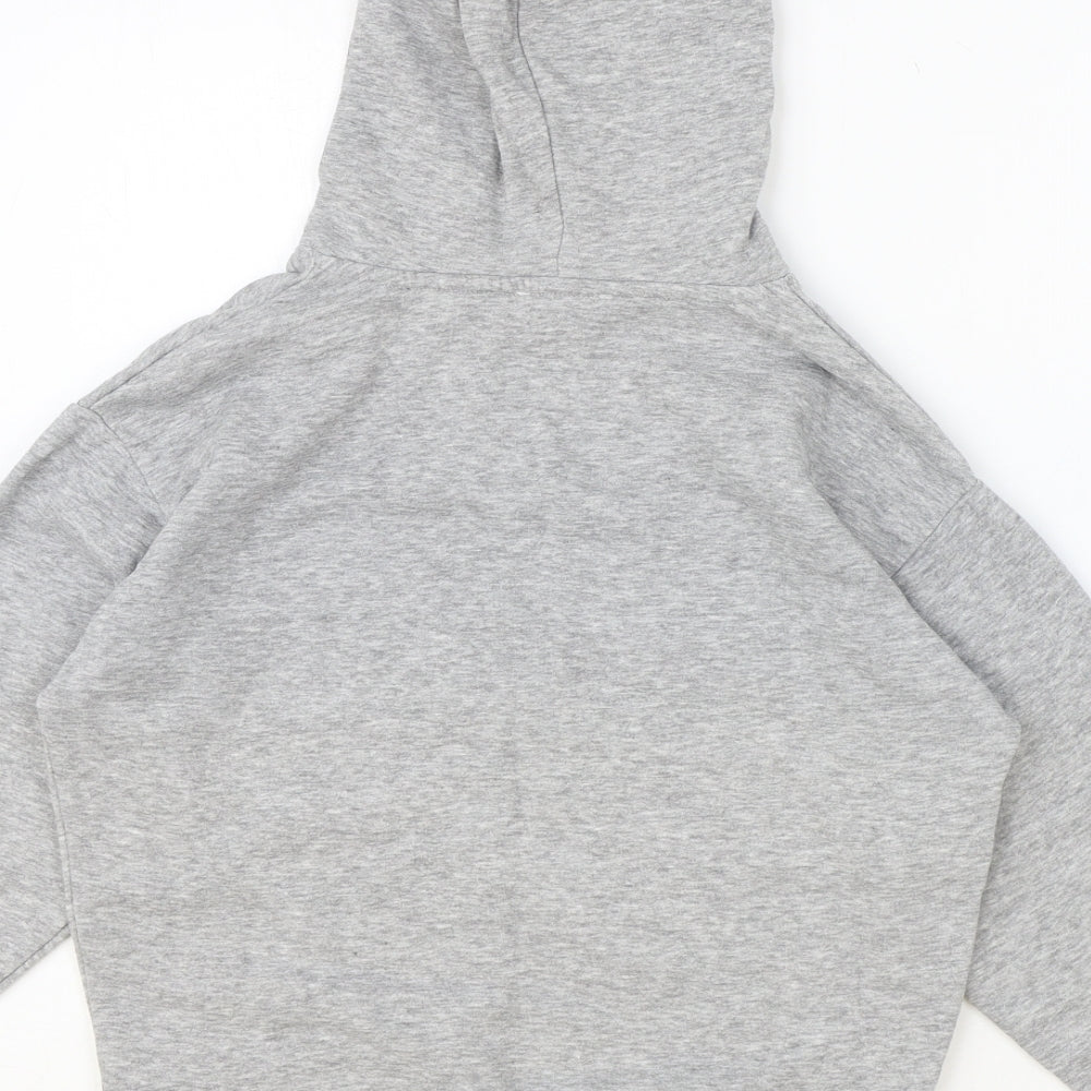 M&Co Girls Grey Cotton Pullover Hoodie Size 10 Years Pullover