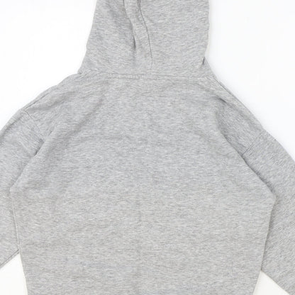 M&Co Girls Grey Cotton Pullover Hoodie Size 10 Years Pullover