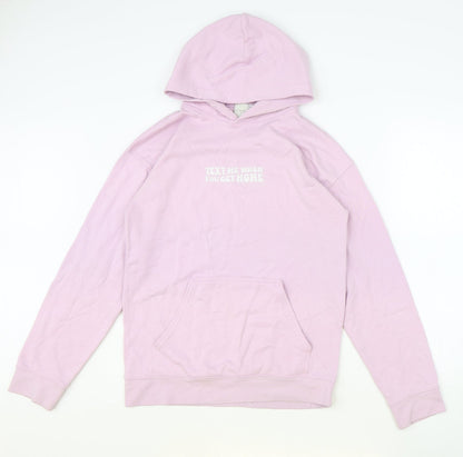 Skinny Dip Womens Pink Polyester Pullover Hoodie Size S Pullover