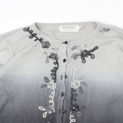 Womens UK Size S Reflect Collection Grey Cardigan Jumper