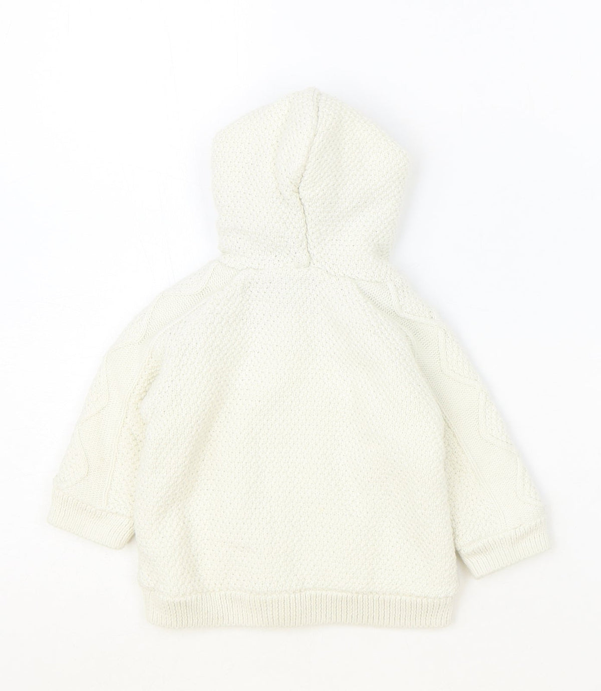 Next Girls Ivory Jacket Coatigan Size 3-6 Months Button