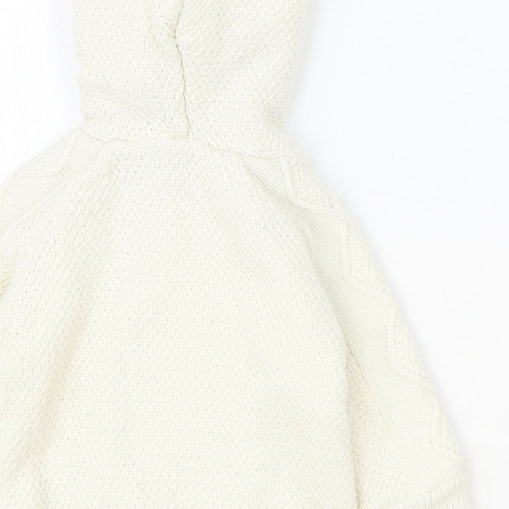Next Girls Ivory Jacket Coatigan Size 3-6 Months Button