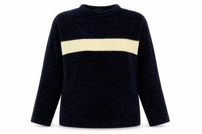 Duke Womens Blue Round Neck Acrylic Pullover Jumper Size L