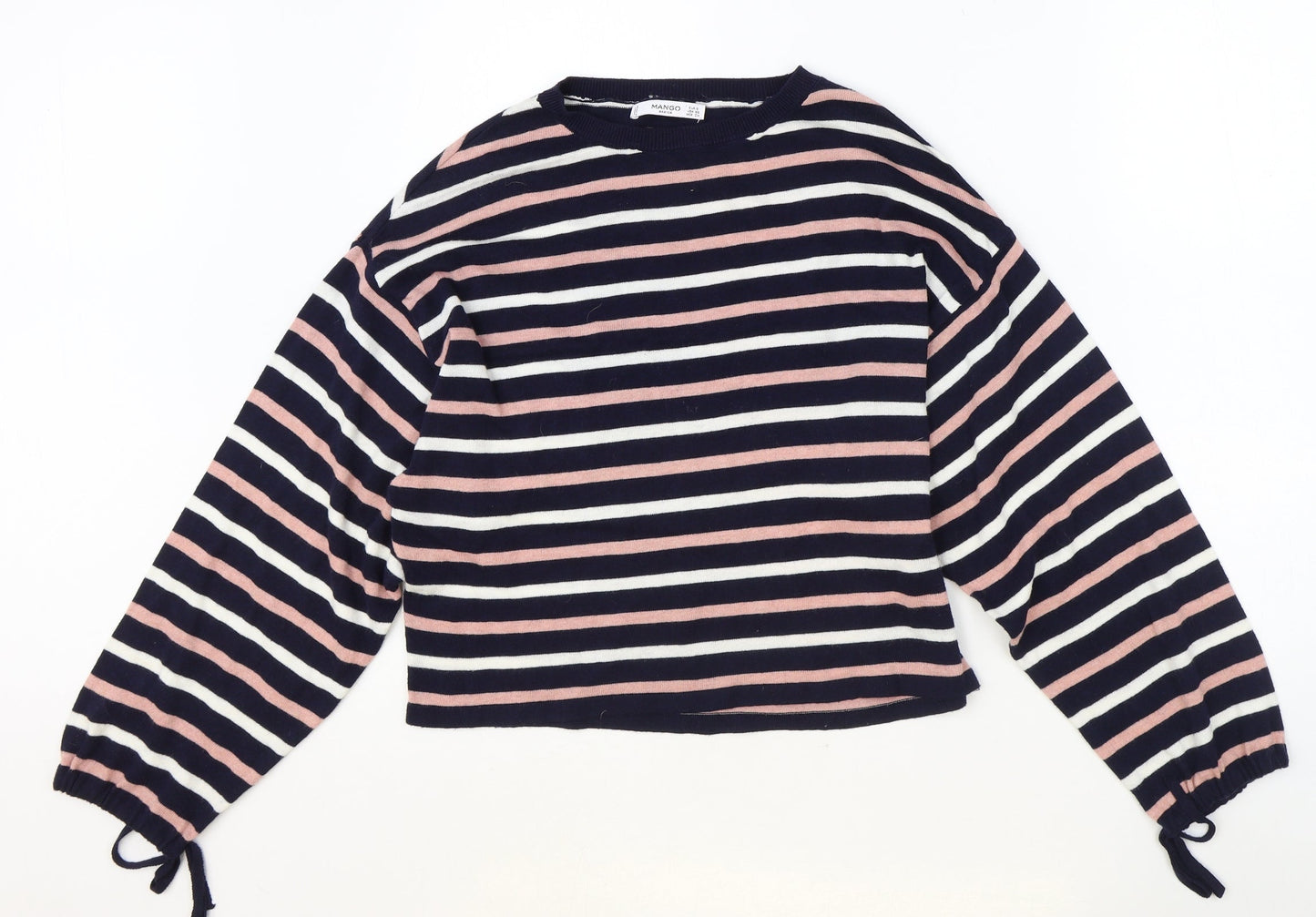 Womens UK Size S Mango Blue Pullover Jumper