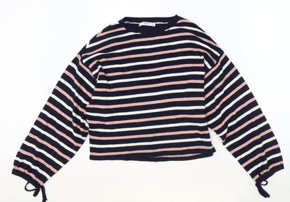 Womens UK Size S Mango Blue Pullover Jumper
