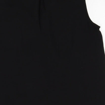 Primark Womens Black Polyester Basic Blouse Size 12 V-Neck